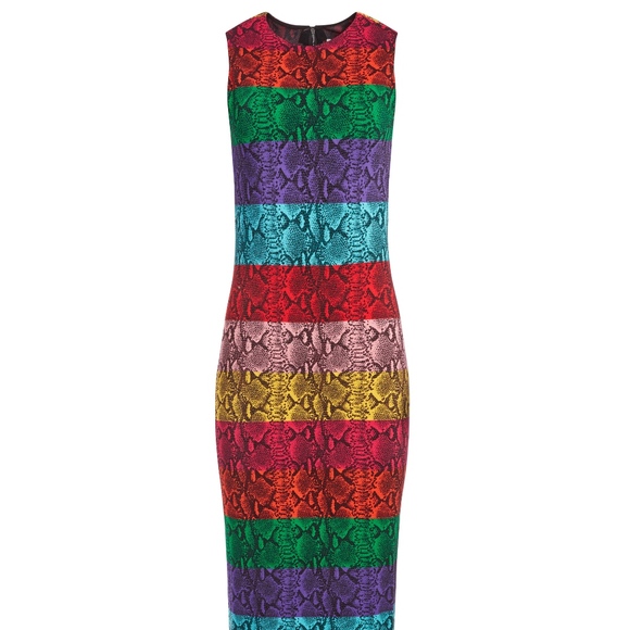 NWT $295 Alice + Olivia Delora Snake Midi Dress! - Picture 5 of 7